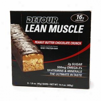 Detour Lean Muscle Whey Protein Bar, Peanut Butter Chocolate Crunch