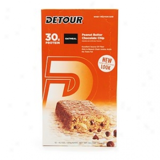 Detou rWhey Oatmmeal 30g Protein Bar, Peanut Butter Chocolate Chip