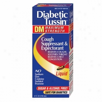 Diabetic Tussin Dm Maximum Strength Cough Suppressant Expectorant