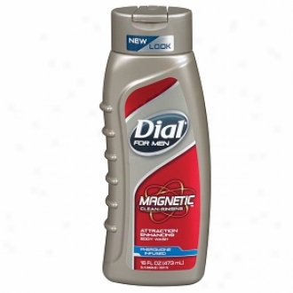 Dial For Men Magnetic, Attracting Enhancing-phermone Infused Body Wash, Unadulterated Rinsing