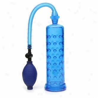 Doc Johnson Extremely Pumped Penis Pump With Pleasure Nodule Sleeve, Blue