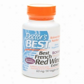 Doctor's Best French Red Wine Extract, 60mg, Veggie Caps