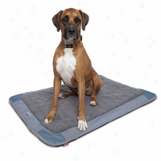 Dog About Crate Size Deluxe Travel Mat For Dogs Up To 70 Pounds, Steel, Slate And Ingot