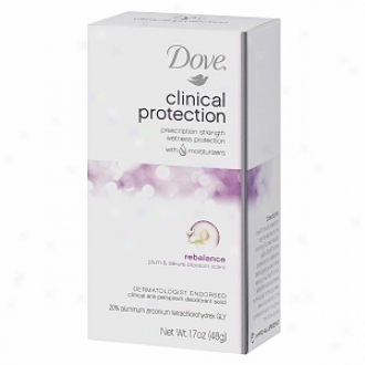 Dove Clinical Protection Antiperspirant & Deodorant Solid, Rebalance: Plum & Sakura Blossom