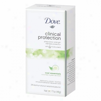 Dove Clinical Protection Antiperspirant & Deodofant Solid, Cool Essentials: Cucumber & Green Supper