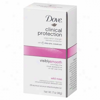 Dove Clinical Protection Visibly Level Antiperspirant & Deodorant Solid, Wild Rose