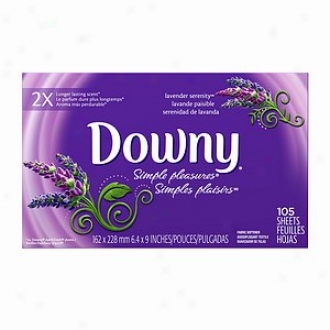 Downy Simple Pleasures Fabri Softener Dryer Sheets, Lavender Serenity