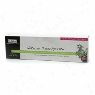 Dr. Collibs Natural Toothpaste, Vanilla Mint With Goji Berry