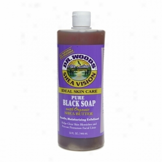 Dr. Woods Products Shea Vision, Pure Black Soap With Shea Butter, Black Soap