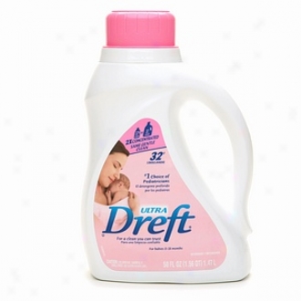 Dreft Ultra Laundry Detergent 2x Concentrated, For Babies 0-18 Months, 32 Loads