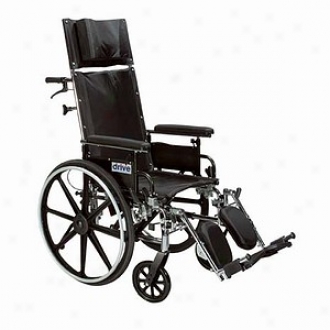 Drlve Medical 16  Light Weight Reclining Wheelchair Elevating Legrest Detachable Desk Arms