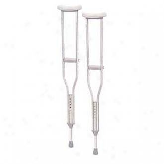 Drive Medical Aluminum Crutches With Comfortable Underarrm Pad And Handgrip Pediatric