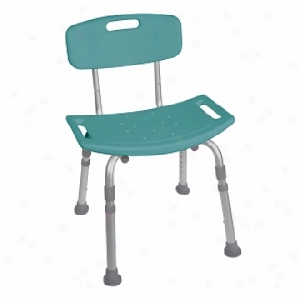 Drive Medical Designer Series Deluxe aBth Bench With Back, Teal