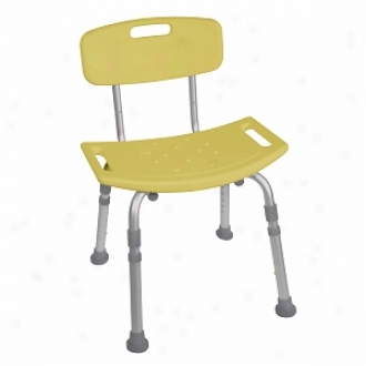 Drive Medical Designer Series Deluxe Bath Long seat With Back, Yellow