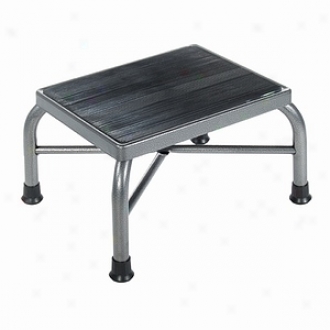 Drive Medical Heavy Duty Bariatric Footstool With Handrail And Non Skid Rubber Platform