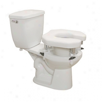 Drive Medical Padded Raised Toilet Seat With Four Locking Brackets