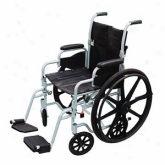 Drive Medical Poly Fly Lighht Weight Transport Chair Wheelchair With Swing-away Footrest