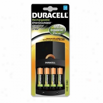 Duracell Value Charger With 4 Aa Staycharged Nihm Batteries