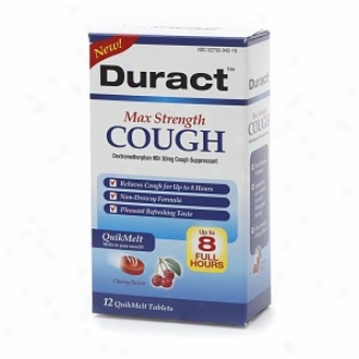 Duract Max Strength Cough Quikmelt Tablets, Cherry Flavor