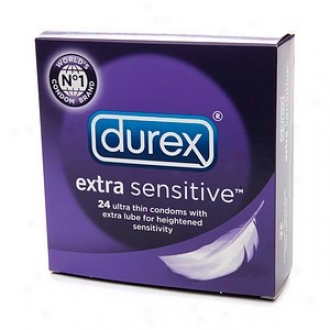 Durex Lubricated Latex Condoms, Extra Sensitive