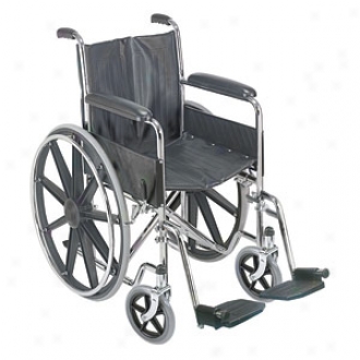 Duro-med Wheelchair 18  With Mag Wheels - Fixed Armrest Swingaway Footrest