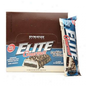 Dymatize Nutrition Elite Gourmet 6-layer Hu-protein Bar, Cookies & Cream