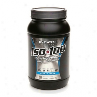 Dymatize Nutrition Iso-100, 100% Hydrol6zed Whey Protein Isolate, Vanilla Cream