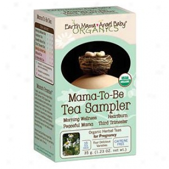 Earth Mama Angel Baby Organic Herbal Teas For Pregnancy, Mama-to-be Sampler