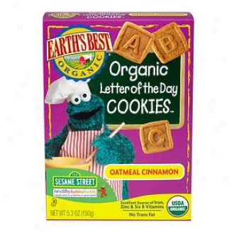 Earth's Best Sesame Street Organic Letter Of The Day Cookies Cinnamon Oatmeal