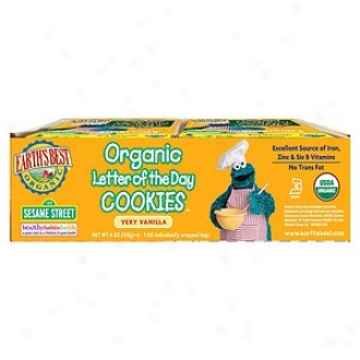 Earth's Best Sesame Street Organic Letter Of The Day Cookies Very Vanilla Multipack