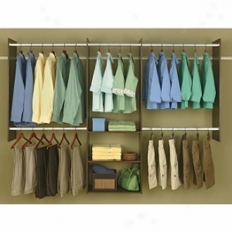 Easy Track Closet Easy Track 4' To 8' Truffle Deluxe Starter Closet Rb1460-t