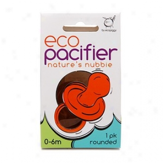 Ecopacifier Nature's Nubbie, Rounded Natural Pacifier, 0-6m