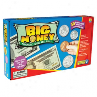 Educational Insights Big Mney-magnetic Coins & Bills, Ei-3063 Ages 3+