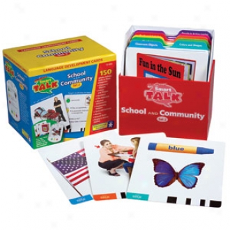 Educational Insights Smart Talk, Card Set, #2 School & Community, Ei-2692 Ages 3+