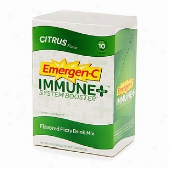 Emergen-c Immune Plus System Booster Flavored Fizzy Drink Mix, Citrus Flavor