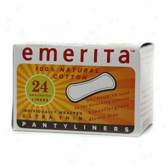 Emerita Natural Cotton Pantiliners Ultra Thin Individually Warpped