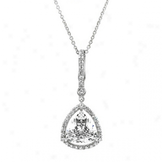 Emitations Abilene's 4 Ct Trillion Cut Cz Necklace, Perspicacious