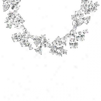 Emitations Adelaide's Oval & Pear Cut Fancy Cz Necklace, Silver Tone