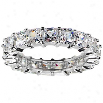 Emitwtions Aren's Princess Cut Cz Stackable Eternity Ring, 9