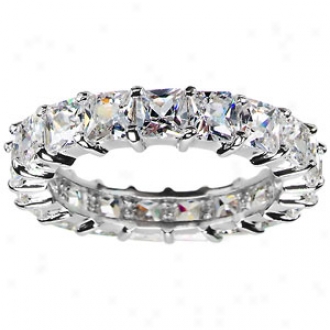 Emitations Aren's Princess Cut Cz Stackable Eternity Circle, 8