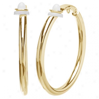 Emitations Charline's Clip On Hoop Earrings - Large, Gold