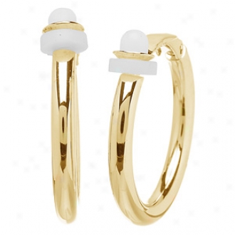 Emitations Charline's Clip On Hoop Earrings - Medium, Gold