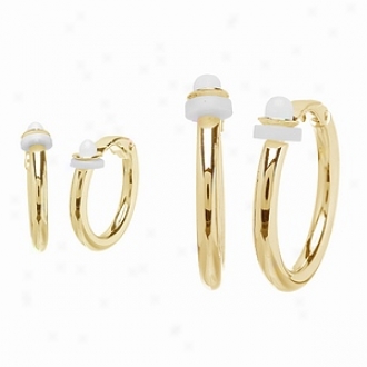 Emitations Charline's Clip Forward Hoop Earrings, Small, Medium, Gold