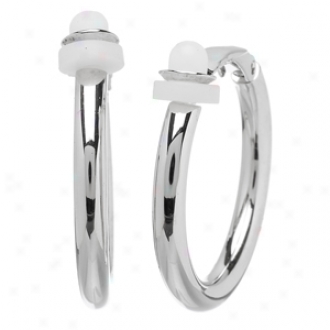 Emitations Charline's Hoop Ckip On Earrings - Small, Silver