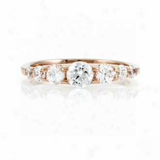 Emitations Cordeliahs Rose Gold Plated Cz Eternity Band, 8