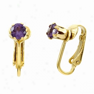 Emiyations Deenas Clip On Earrings- June Birthstone, Faux Alexandrite