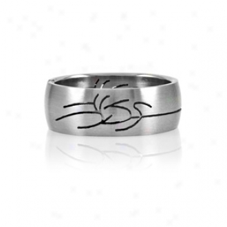 Emitations Felipe's Tribual Design Stainless Steel Men's Ring, 12