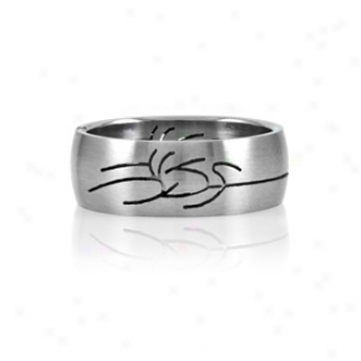 Emitations Felipe's Tribual Design Stainless Steel Men's Ring, 11