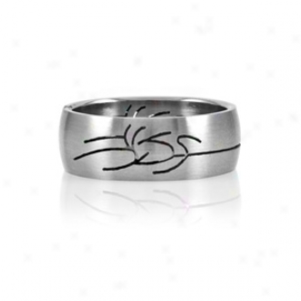 Emitations Felipe's Tribal Design Stainless Steel Men's Ring, 9