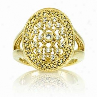 Emitations Leeva's Cz Diamond Wedding Ring - Gold Tone, 10